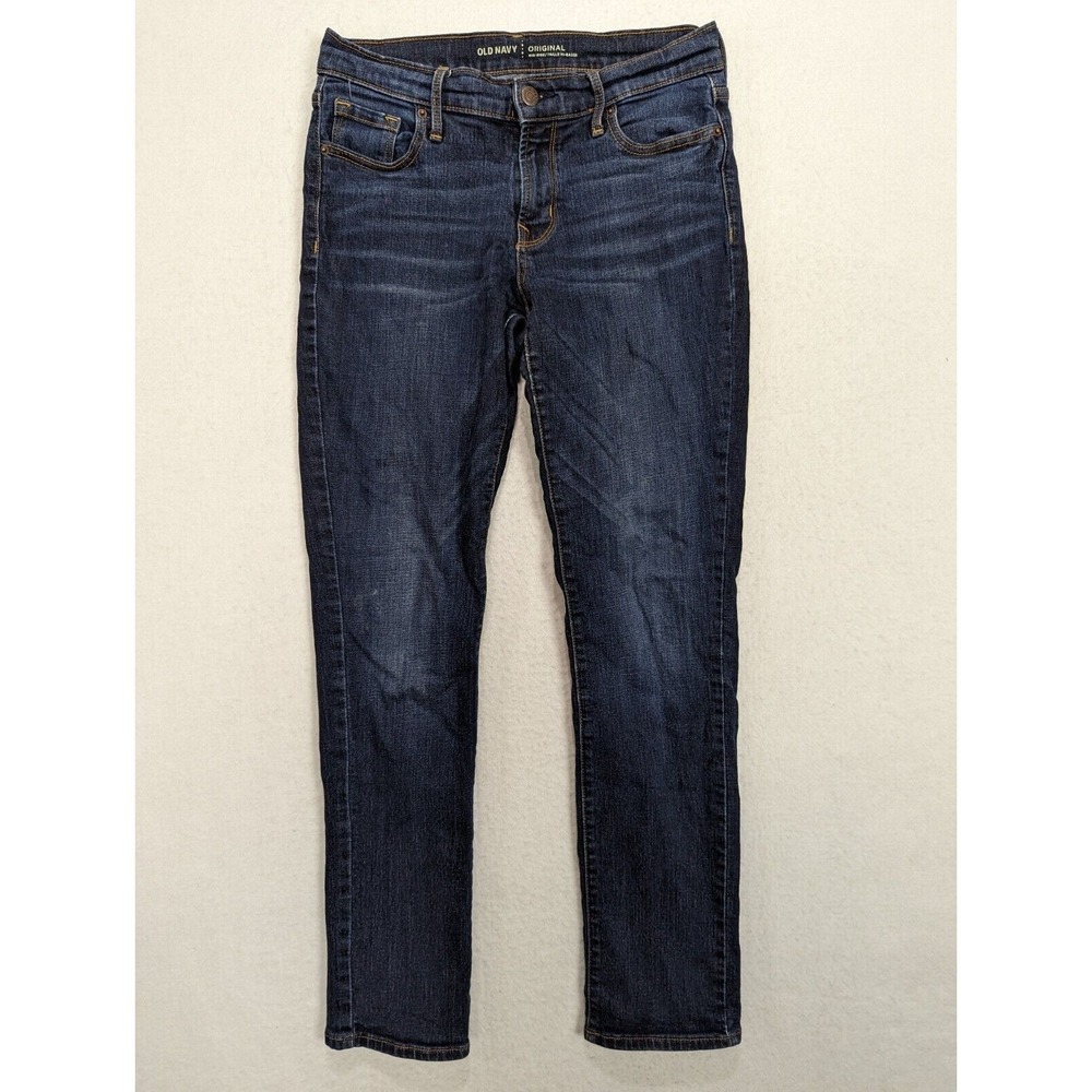 Old Navy Mid Rise Womens Jeans Skinny Size 4 R Cotton Blend Blue